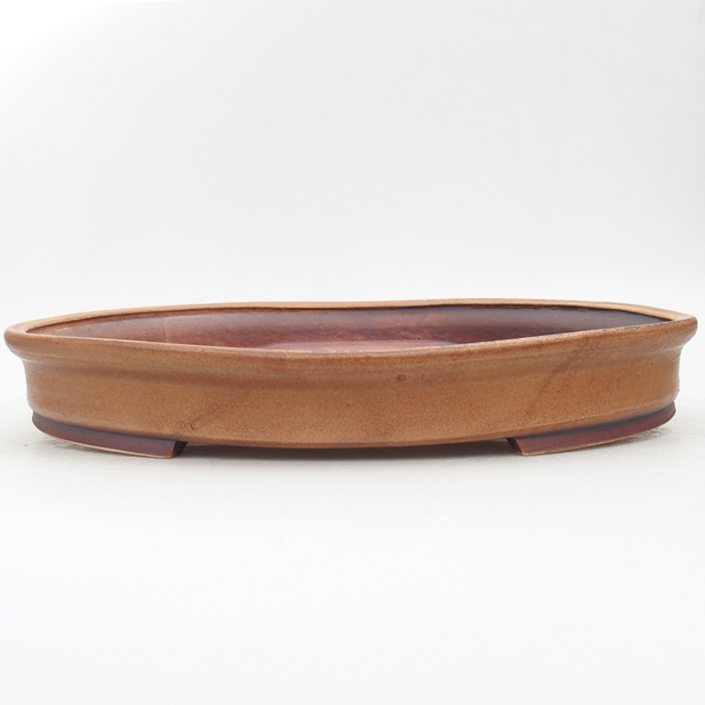 kerámia bonsai tál 31 x 27 x 4 cm, barna