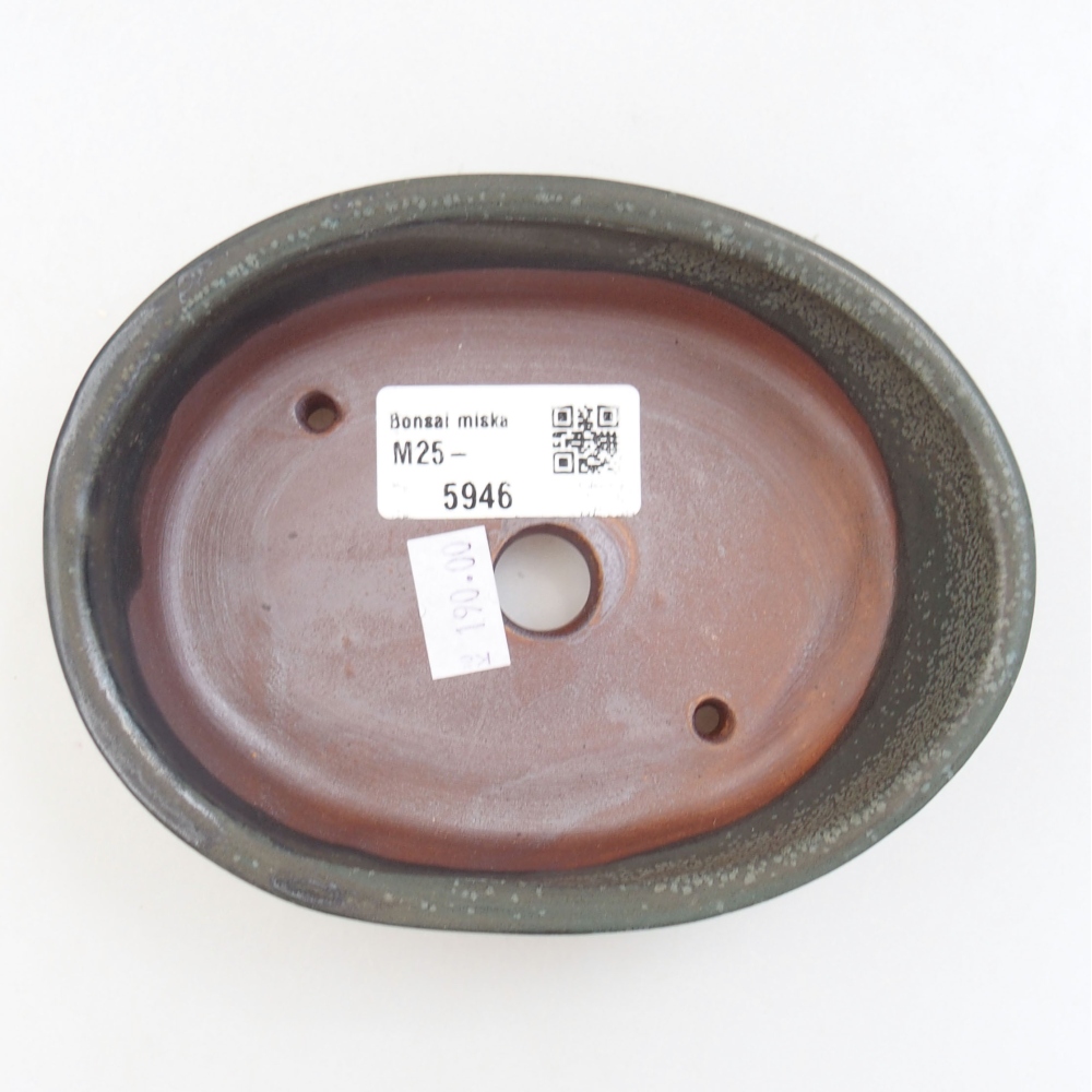 kerámia bonsai tál 22 x 17 x 5 cm, zöld