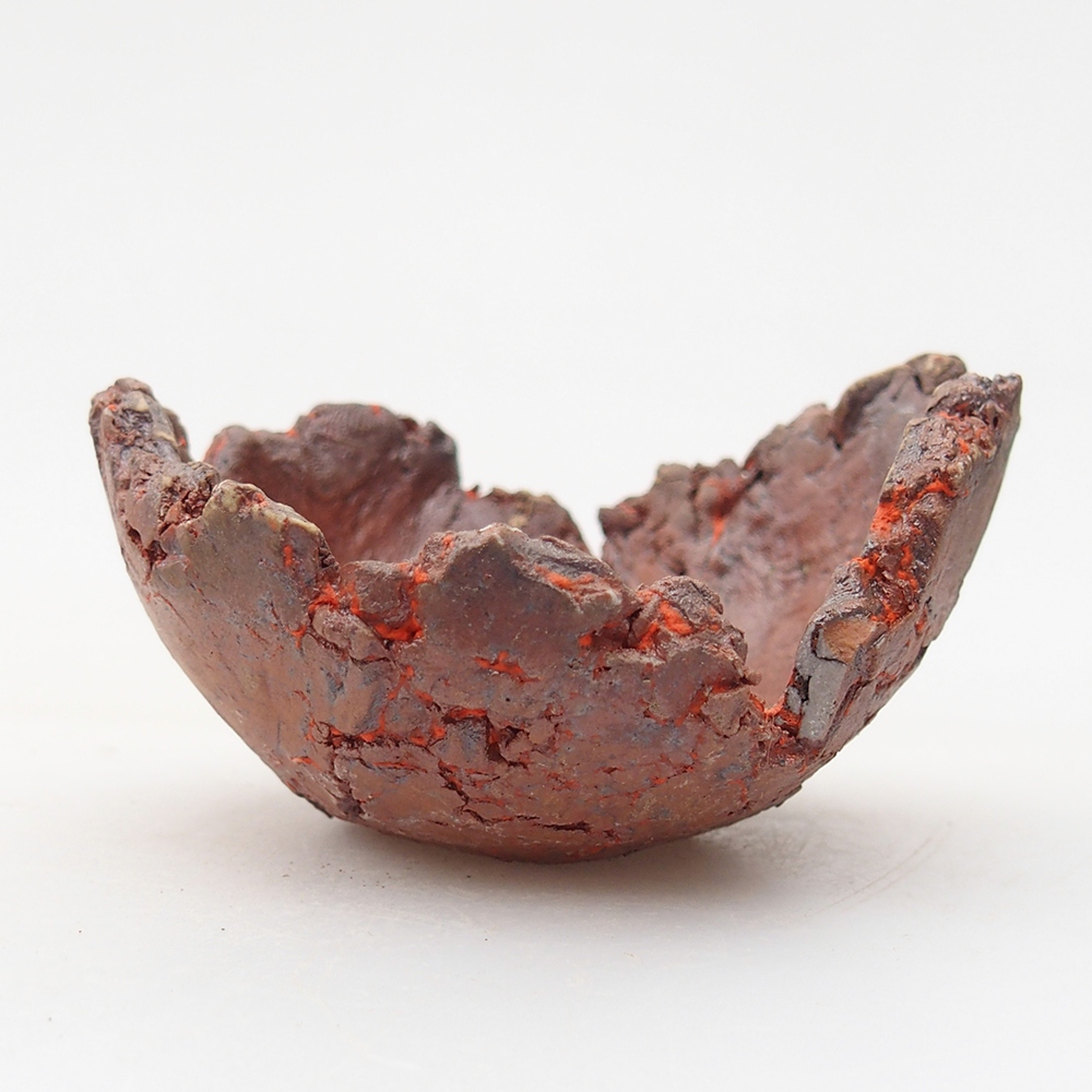 Kerámia kagyló 7 x 7 x 4 cm , narancssárga színű