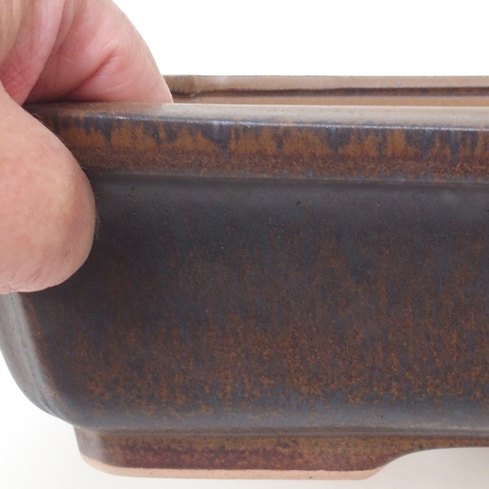 Bonsai tál H07 - 30 x 20,5 x 8 cm. - barna