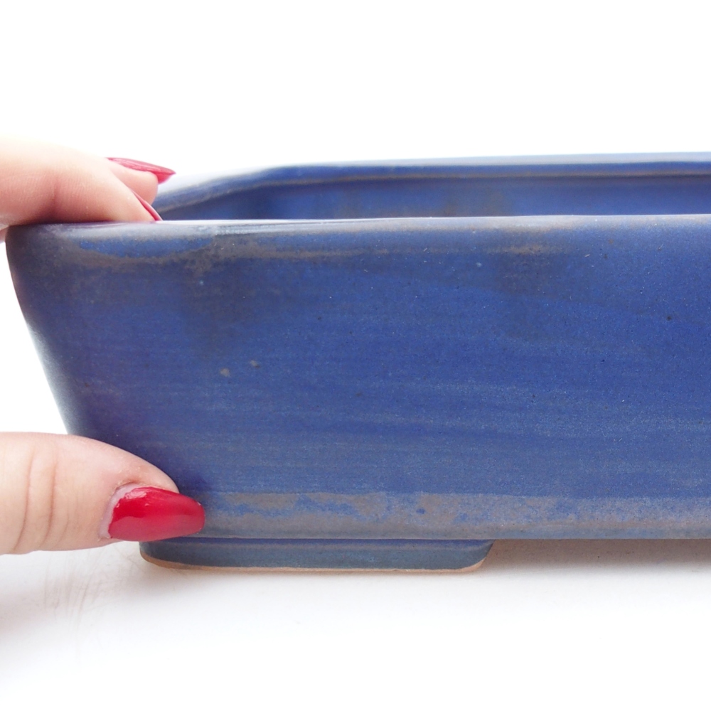 kerámia bonsai tál 26,5 x 20 x 6,5 cm, kék színű