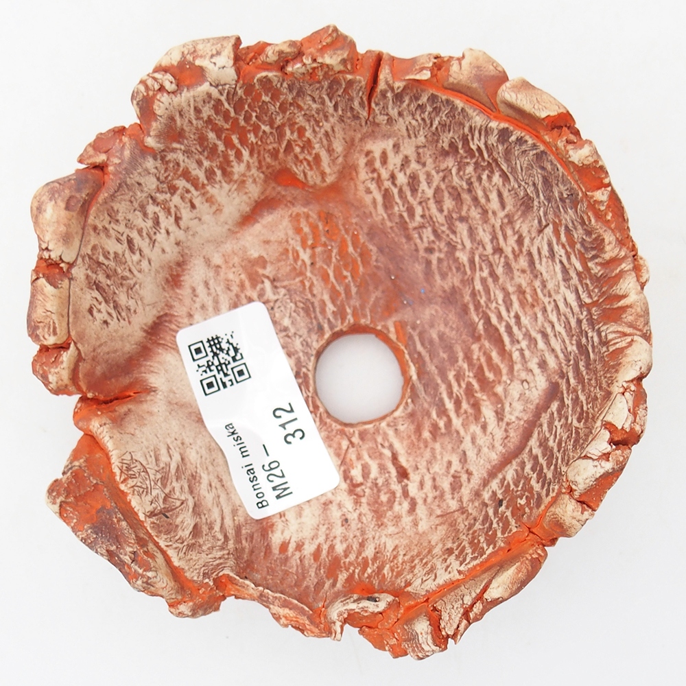 Kerámia kagyló 11 x 11 x 5 cm , narancssárga színű