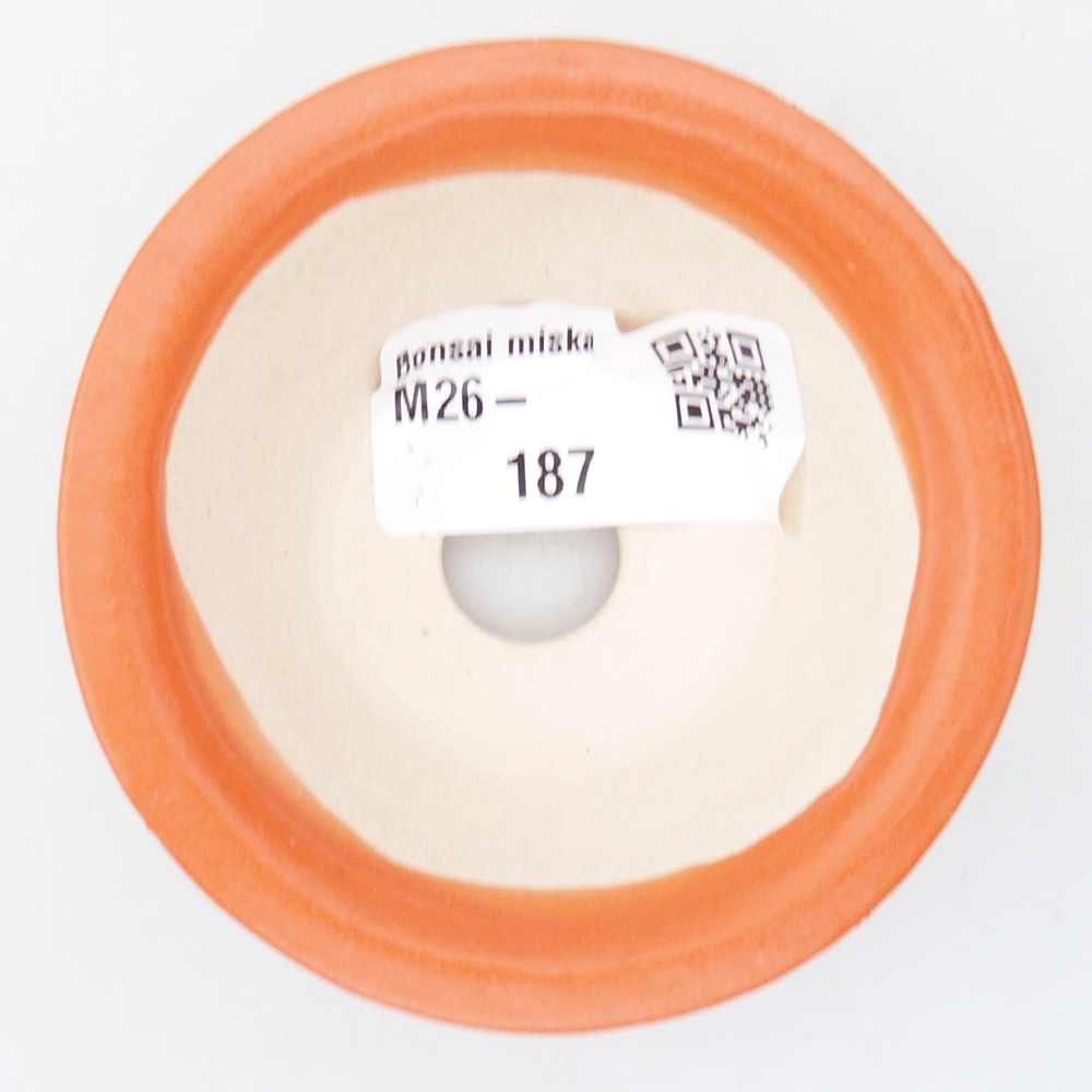 Mini bonsai tál 7,5 x 7,5 x 3 cm, narancssárga