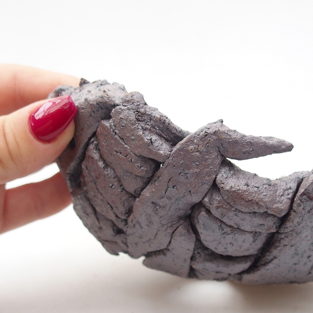 Kerámia kagyló 16 x 14 x 6,5 cm , fémes színű