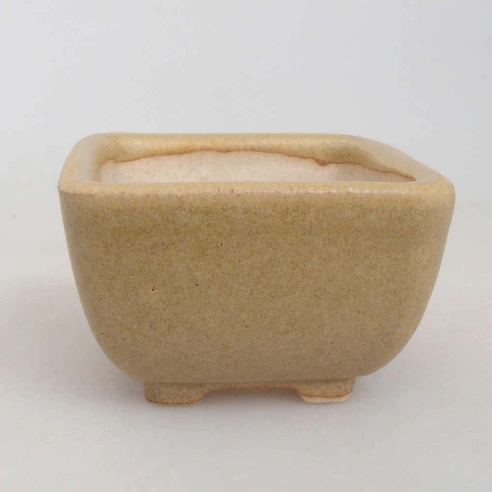 Mini bonsai tál 4,5 x 4,5 x 3 cm, barna