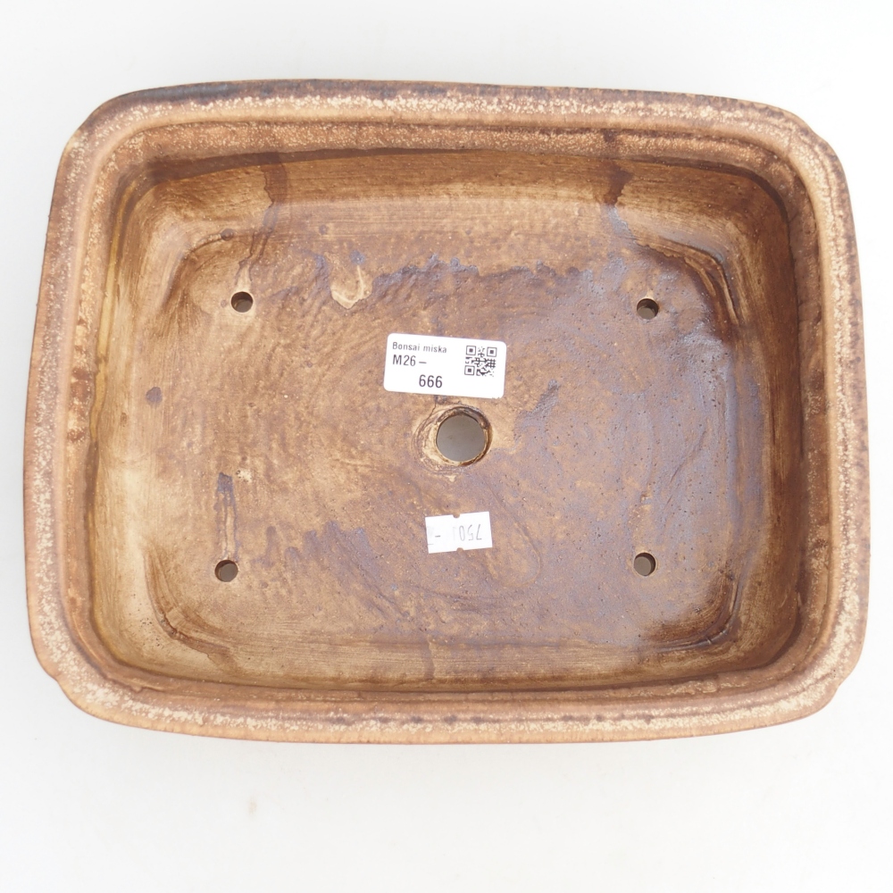 kerámia bonsai tál 25 x 20 x 7,5 cm, rózsaszínű