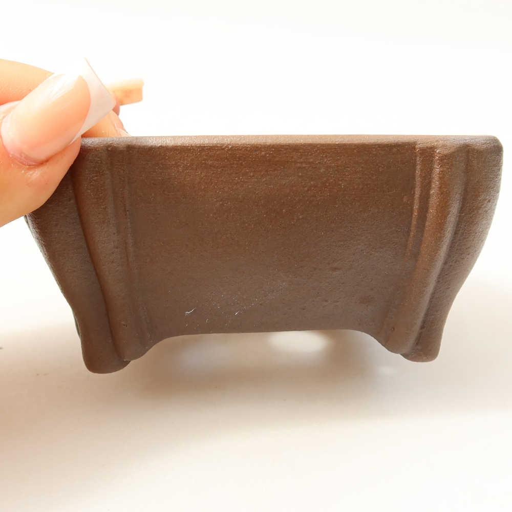 kerámia bonsai tál 10,5 x 10,5 x 4,5 cm, barna