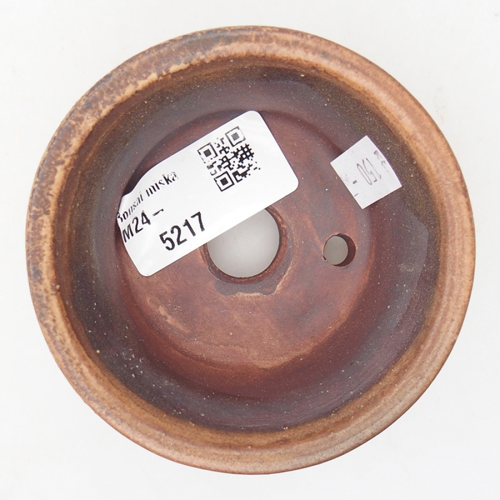 kerámia bonsai tál 9 x 9 x 3,5 cm, barna