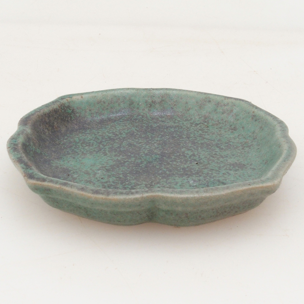 Kerámia csészealj H95 - 8 x 8 x 1 cm - zöld