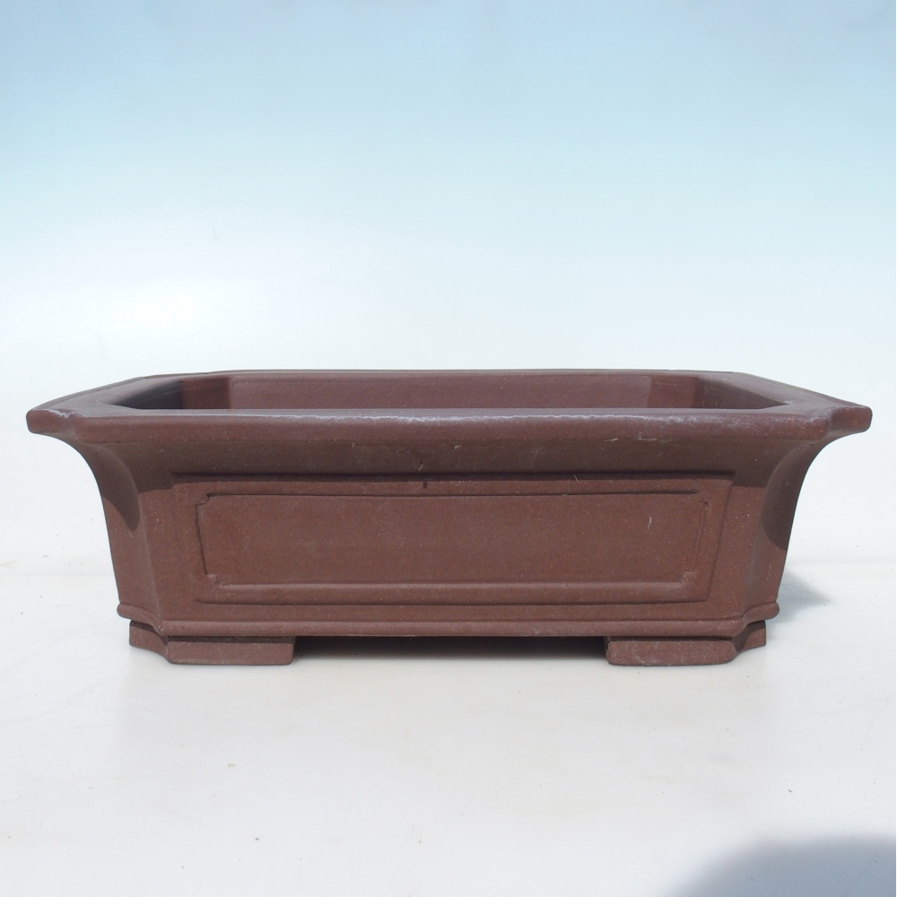 Bonsai tál 35,5 x 36,5 x 11 cm nyírfa barna