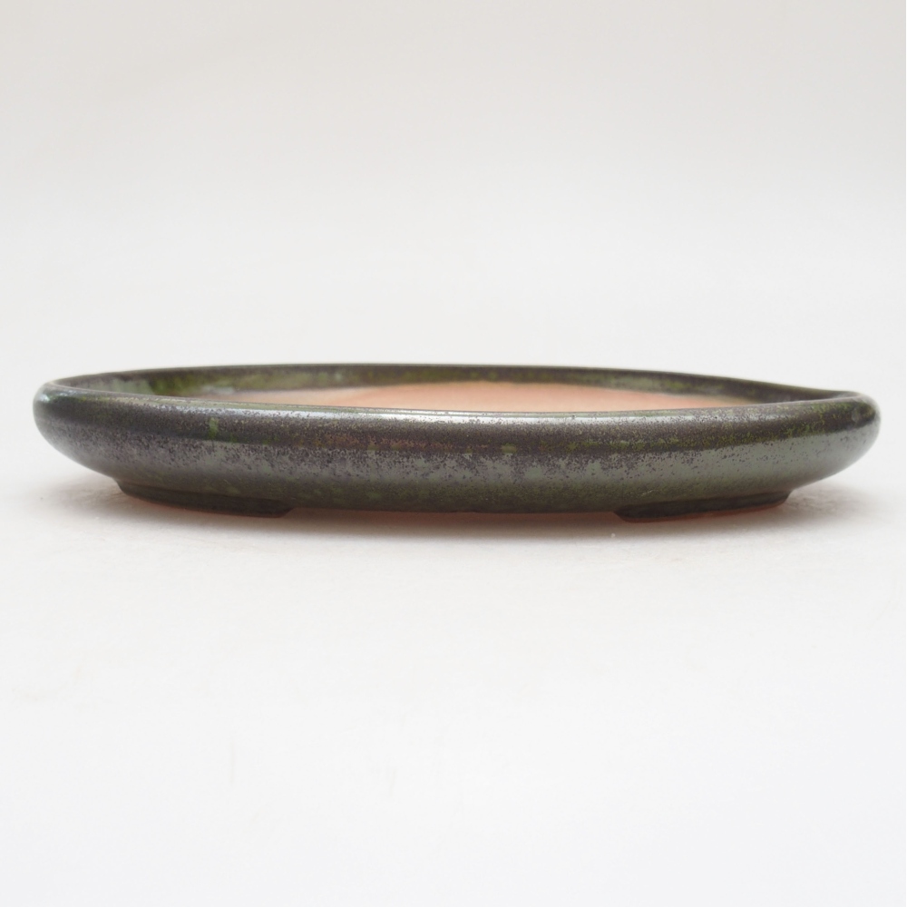 kerámia bonsai tál 22 x 16,5 x 3 cm, zöld