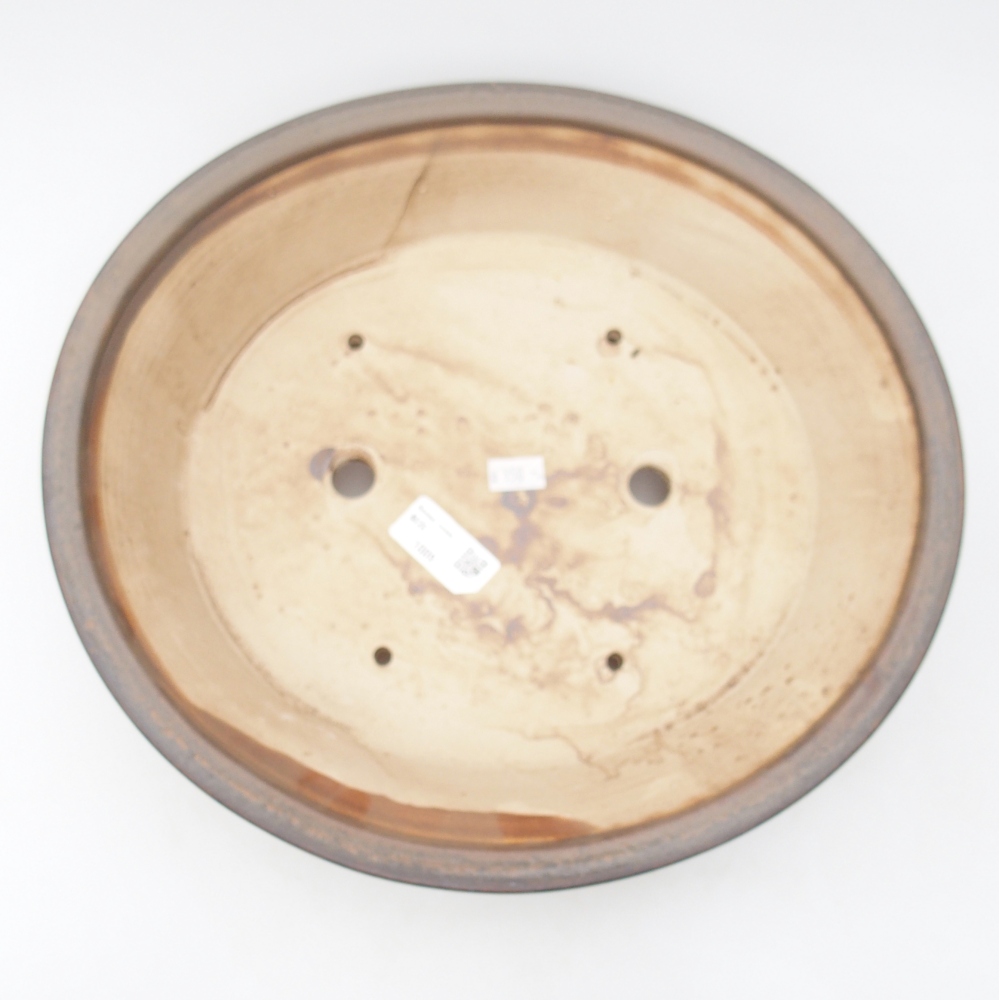 kerámia bonsai tál 32 x 29 x 7 cm, barna