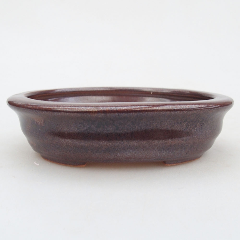 kerámia bonsai tál 12 x 10 x 3 cm, barna