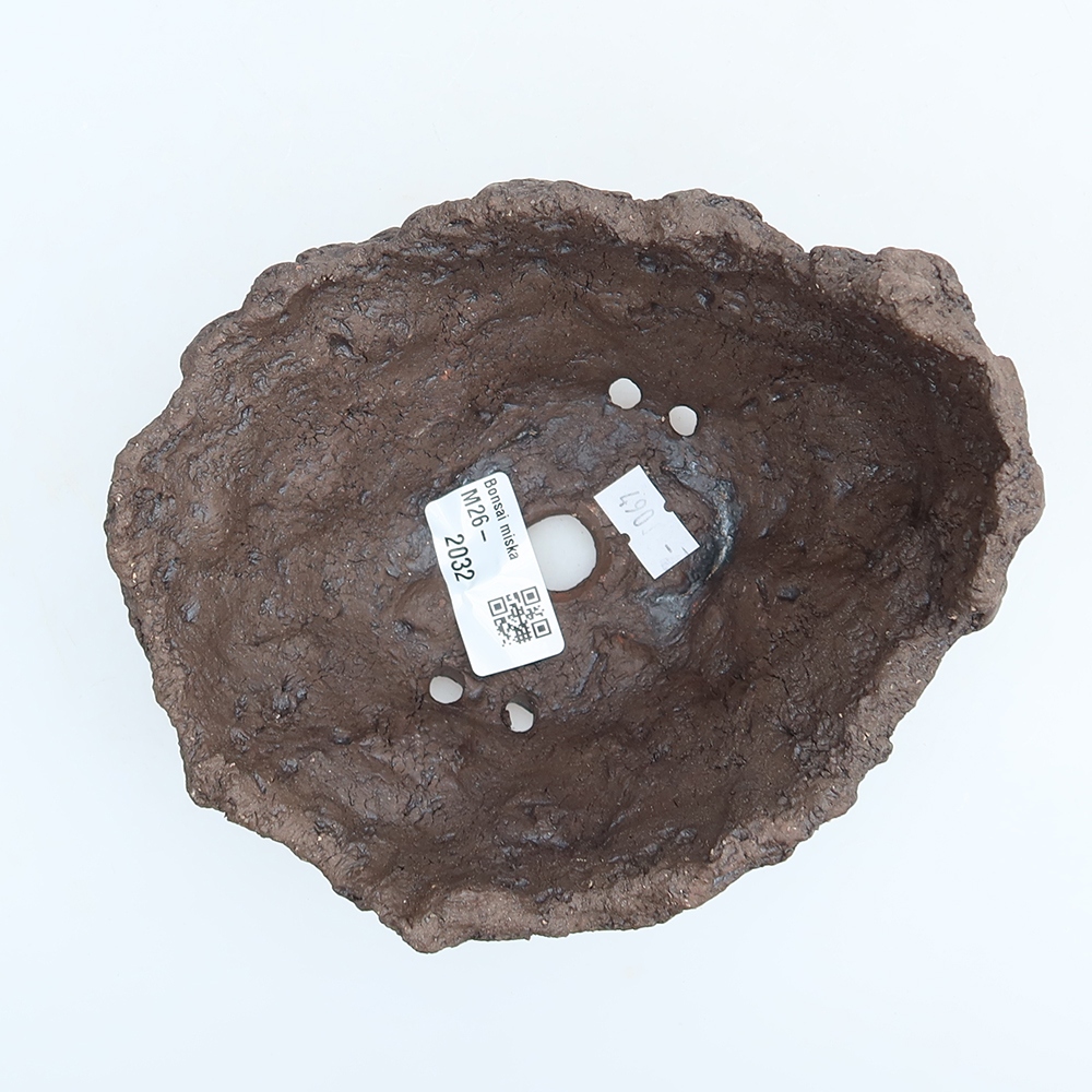 Kerámia héj, 14 x 12 x 11 cm, barna színű