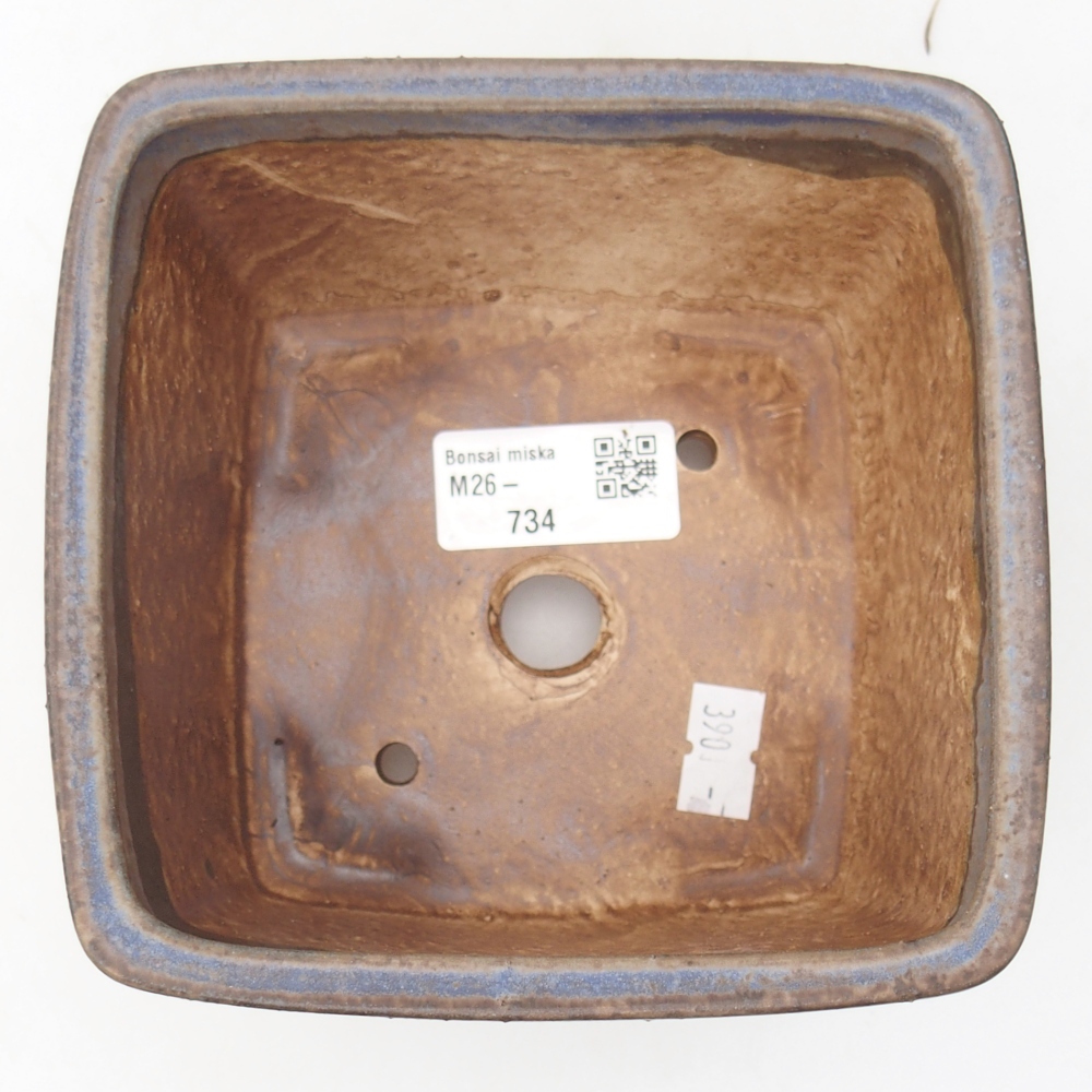 kerámia bonsai tál 12,5 x 12,5 x 8 cm, kék színben
