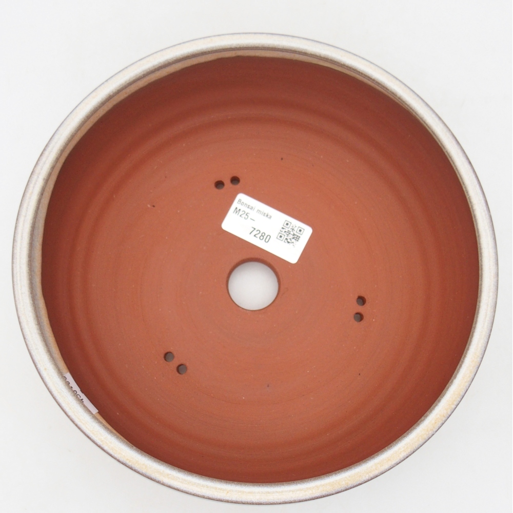 kerámia bonsai tál 19,5 x 19,5 x 6,5 cm, bézs színű