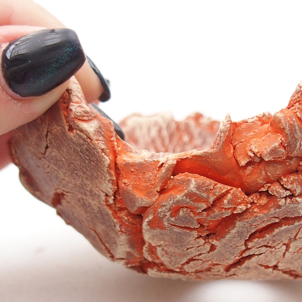 Kerámia kagyló 11 x 11 x 5 cm , narancssárga színű