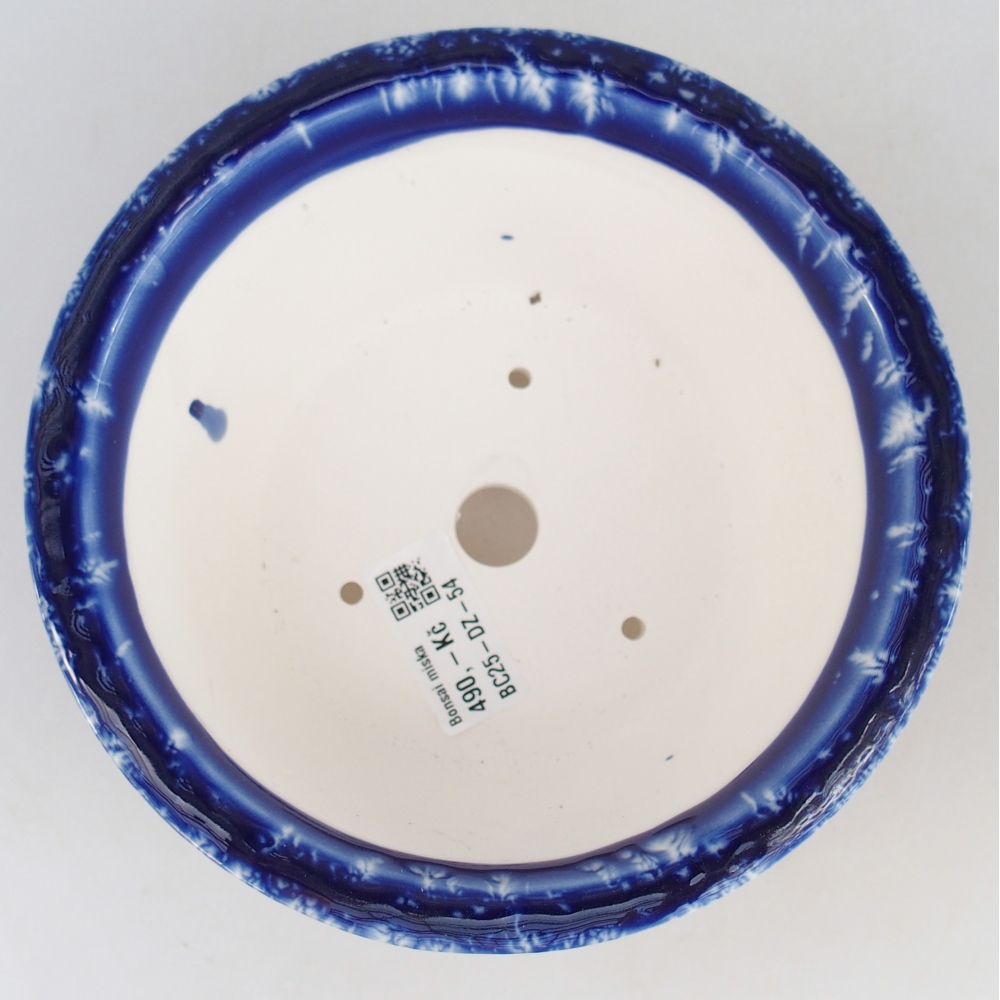 kerámia bonsai tál 16 x 16 x 8,5 cm, kék színben