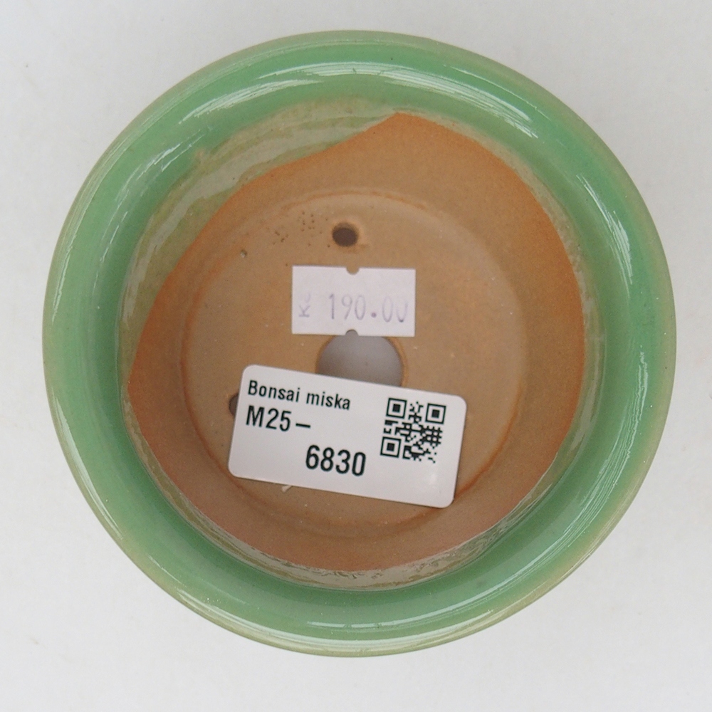 kerámia bonsai tál 9 x 9 x 5 cm, zöld