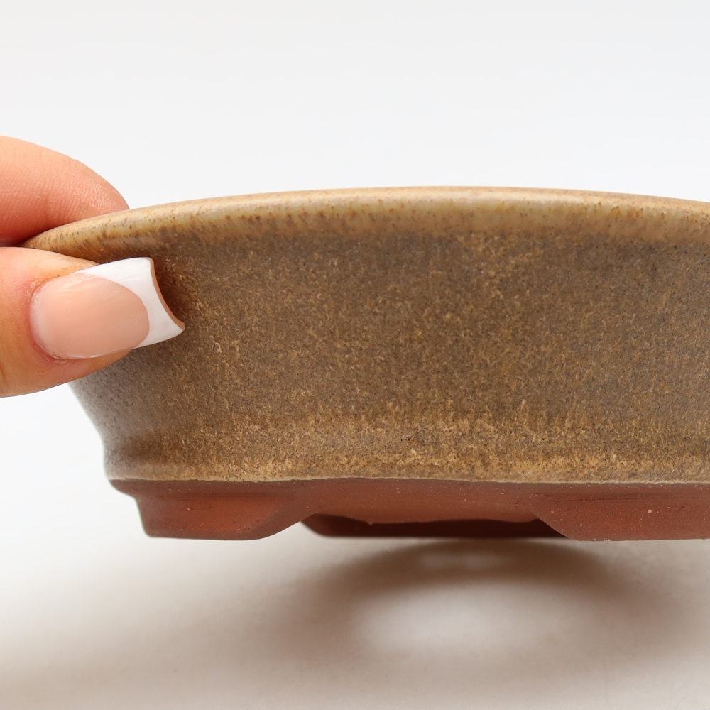 kerámia bonsai tál 15 x 15 x 4,5 cm, barna