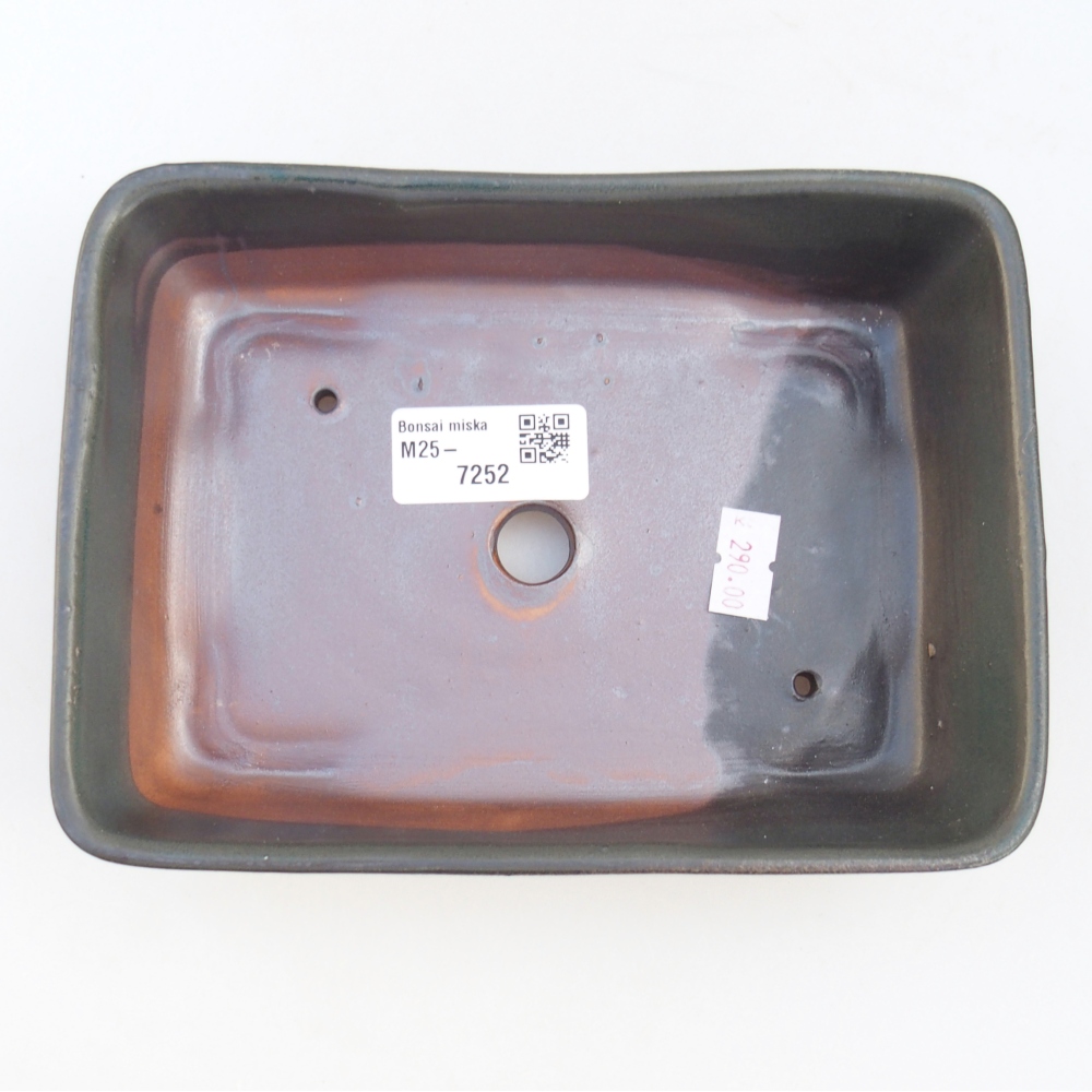 Kerámia bonsai tál 18,5 x 13,5 x 3,5 cm, szürke