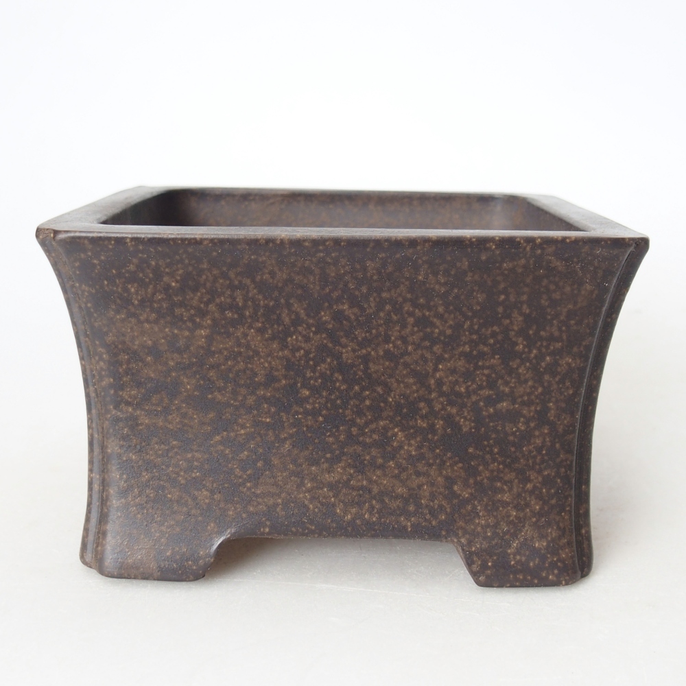 Tál 11 x 11 x 6,5 cm barna okkersárga
