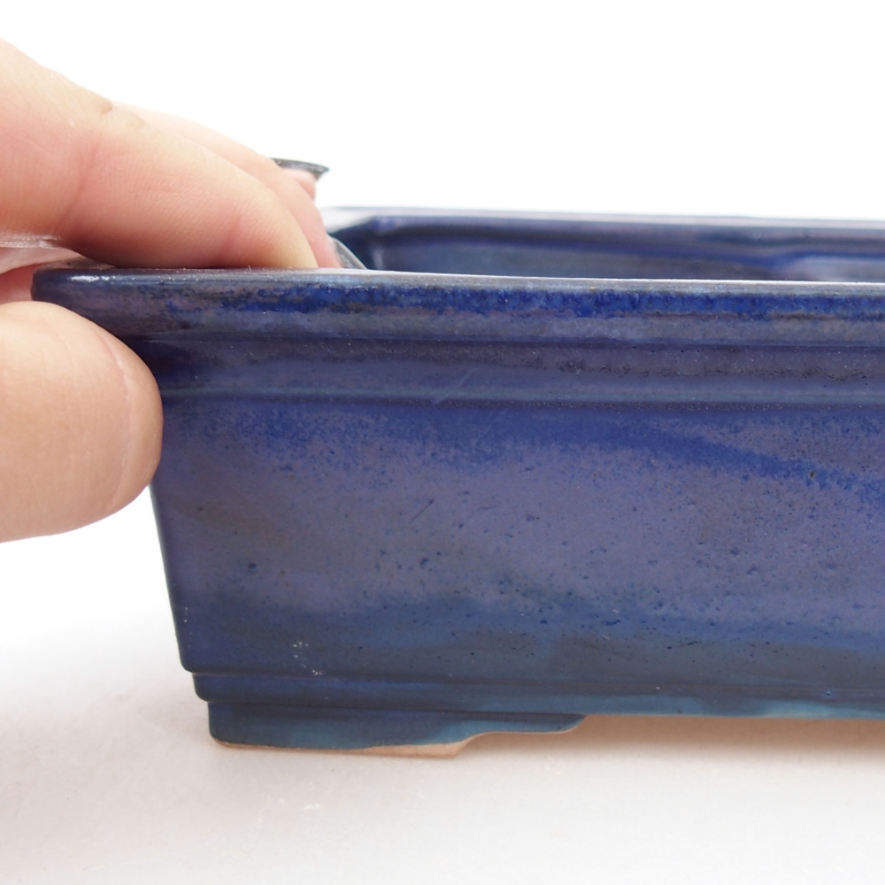 kerámia bonsai tál 22 x 17 x 5 cm, zöld