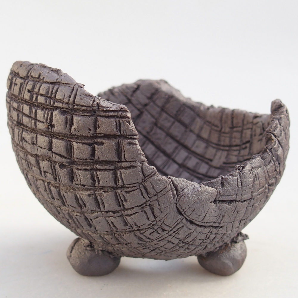 Kerámia kagyló 8 x 8 x 6,5 cm , fémes színű