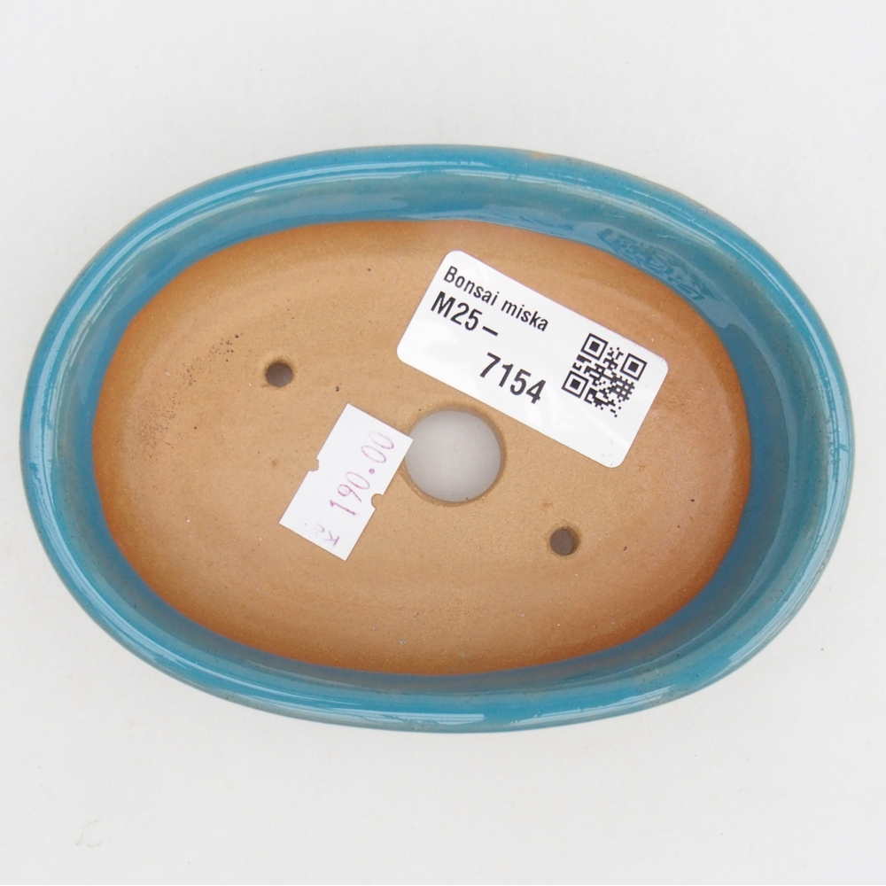 kerámia bonsai tál 12 x 8,5 x 3 cm, kék színben