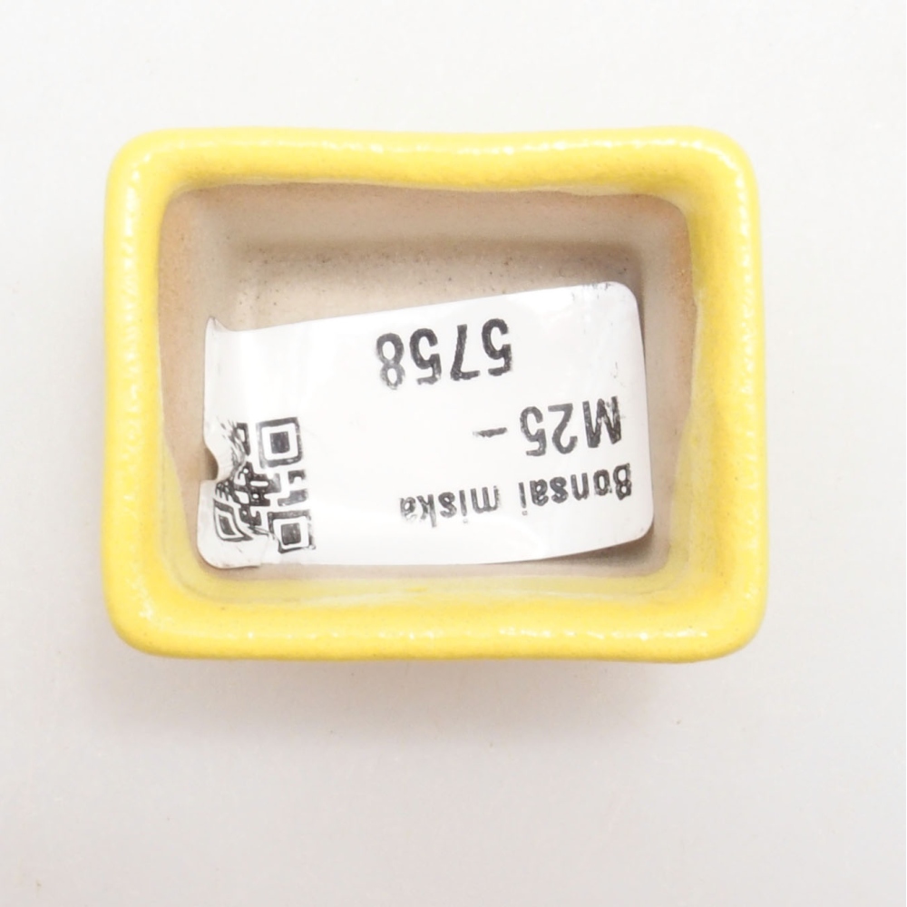 kerámia bonsai tál 4 x 3,5 x 2,5 cm, sárga