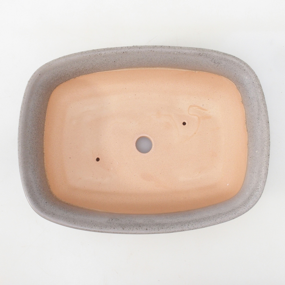 Bonsai tál H08 - 25 x 19,5 x 6 cm. - bézs színű