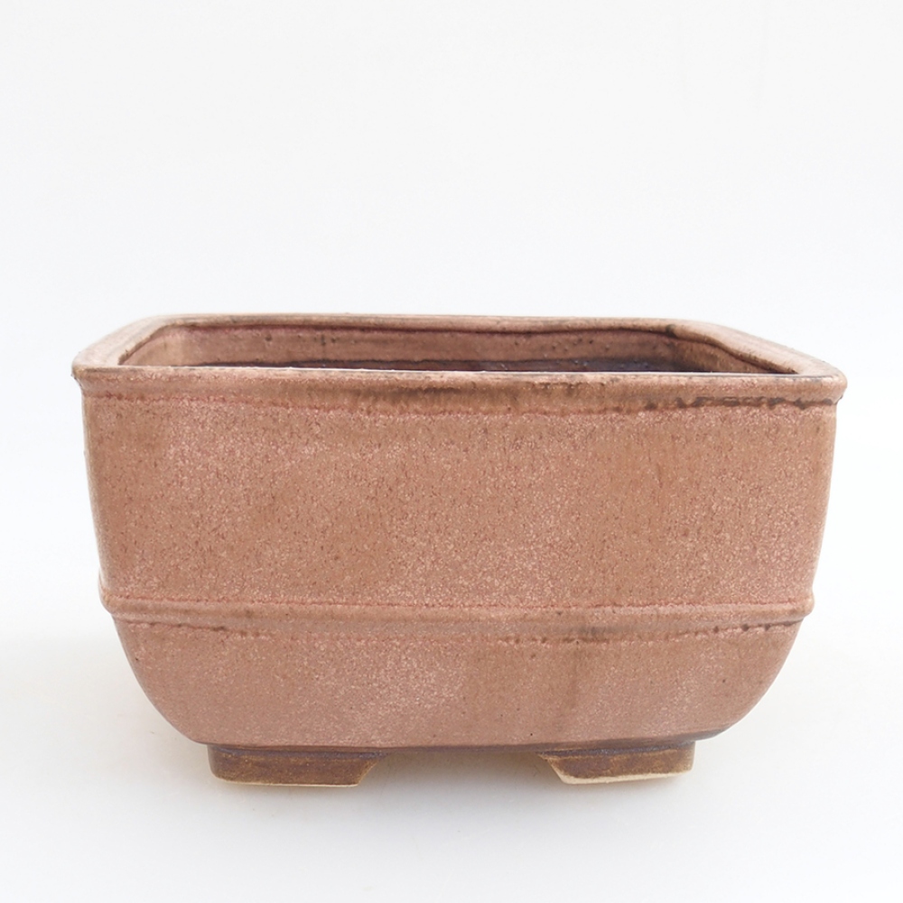 kerámia bonsai tál 10,5 x 10,5 x 7 cm, rózsaszínű