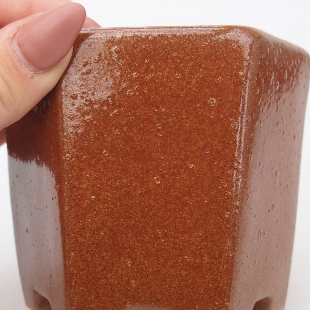 kerámia bonsai tál 9,5 x 8,5 x 8 cm, barna