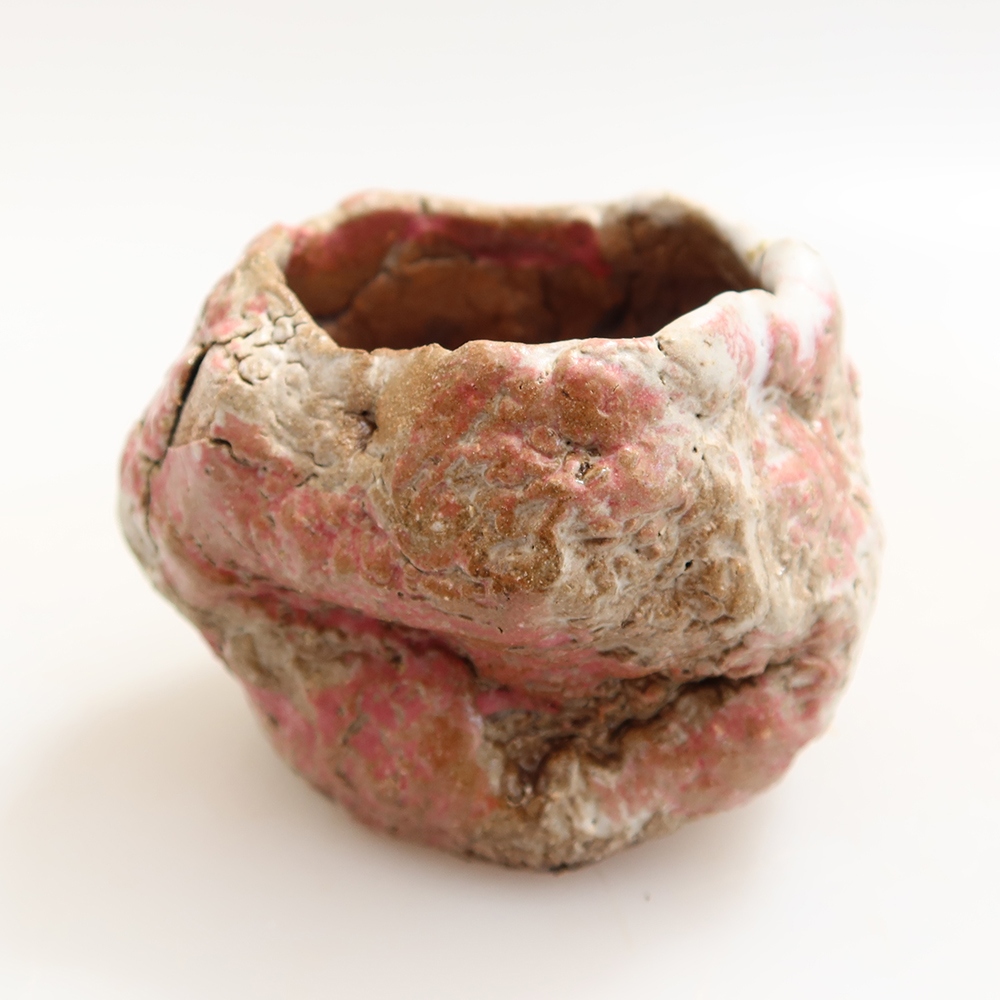 Kerámia tojáshéj, 4 x 4 x 5 cm, rózsaszín