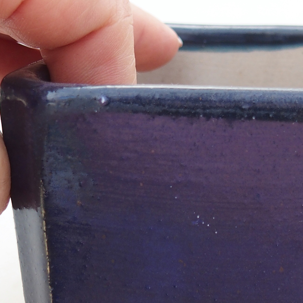 kerámia bonsai tál 9 x 9 x 7 cm, kék színben