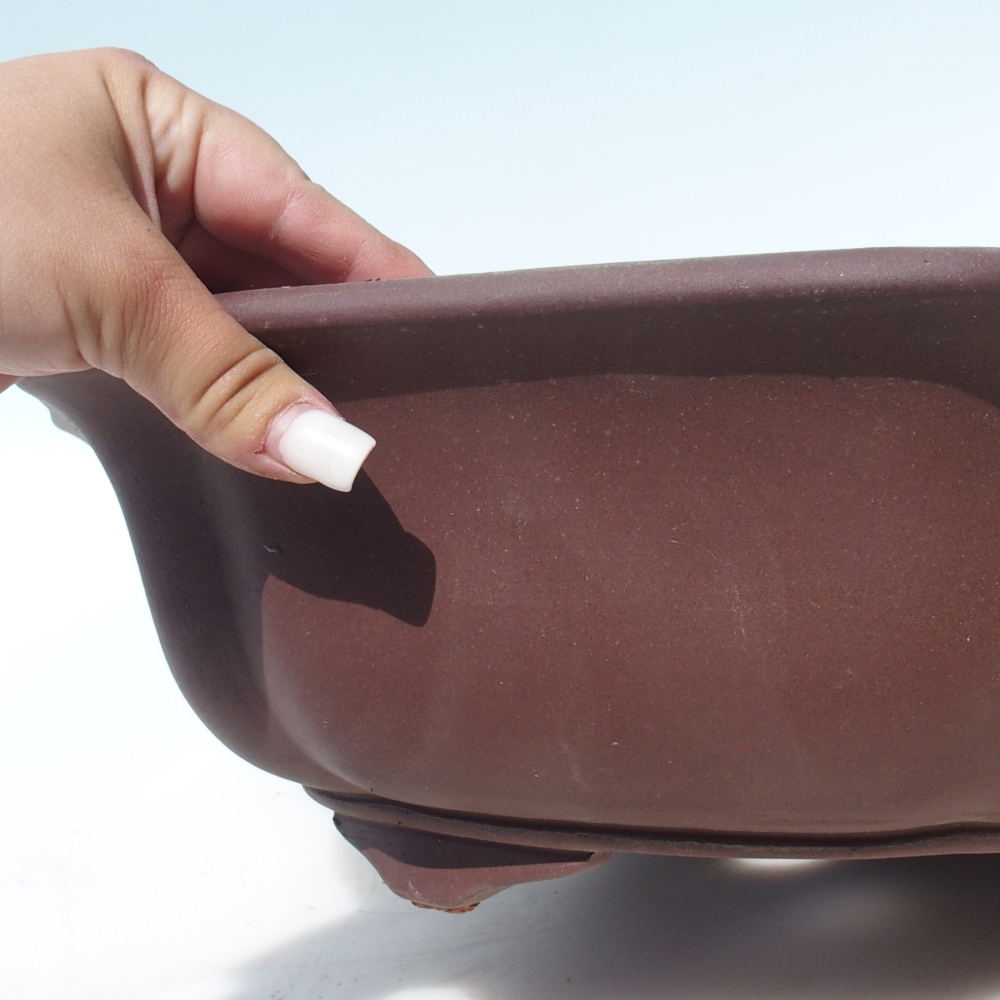 Bonsai tál 39,5 x 37,5 x 12 cm - barna