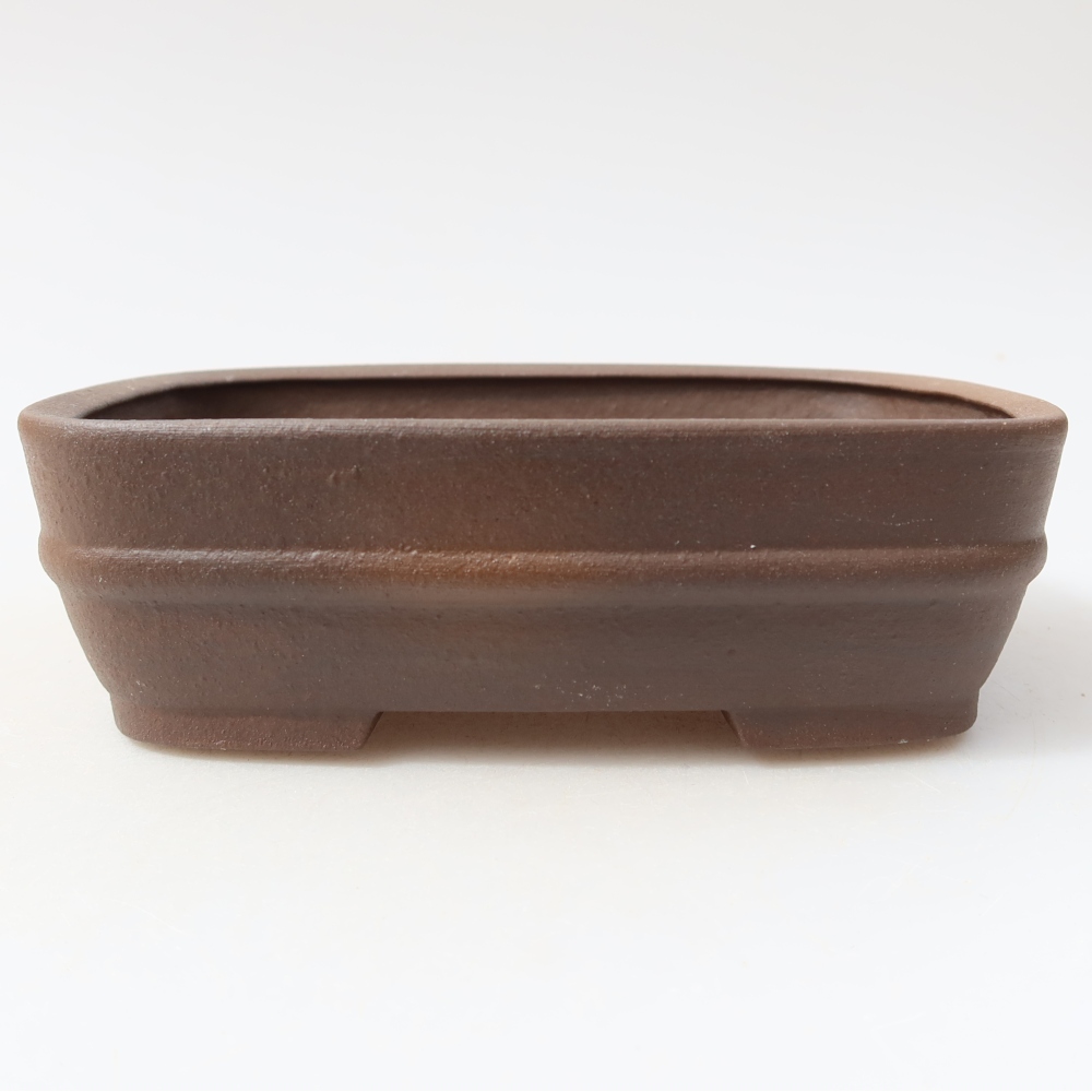 Kerámia bonsai-tál, 14,5 x 11,5 x 4,5 cm, barna színű