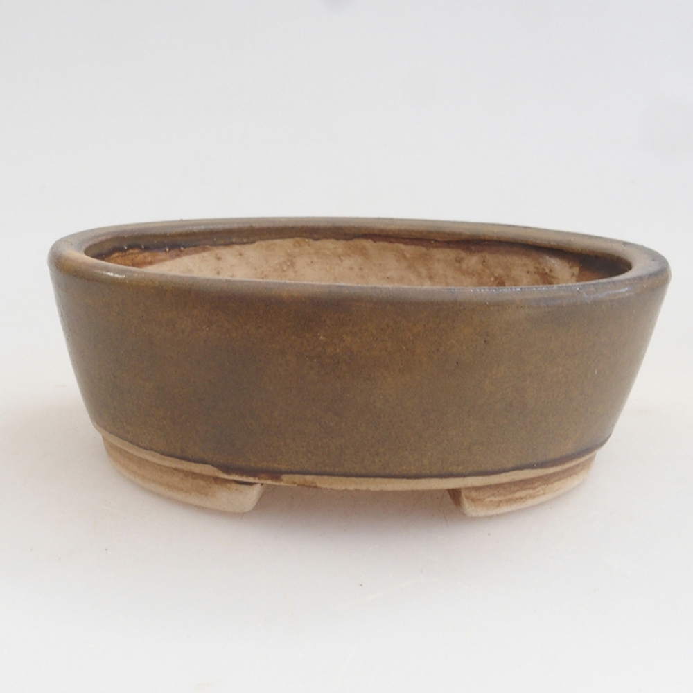 kerámia bonsai tál 10 x 8,5 x 4 cm, barna