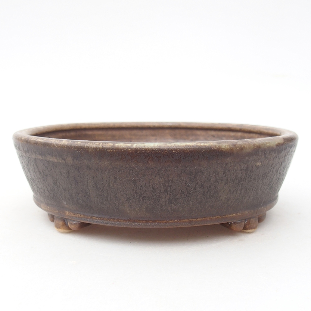 kerámia bonsai tál 13,5 x 13,5 x 4 cm, barna