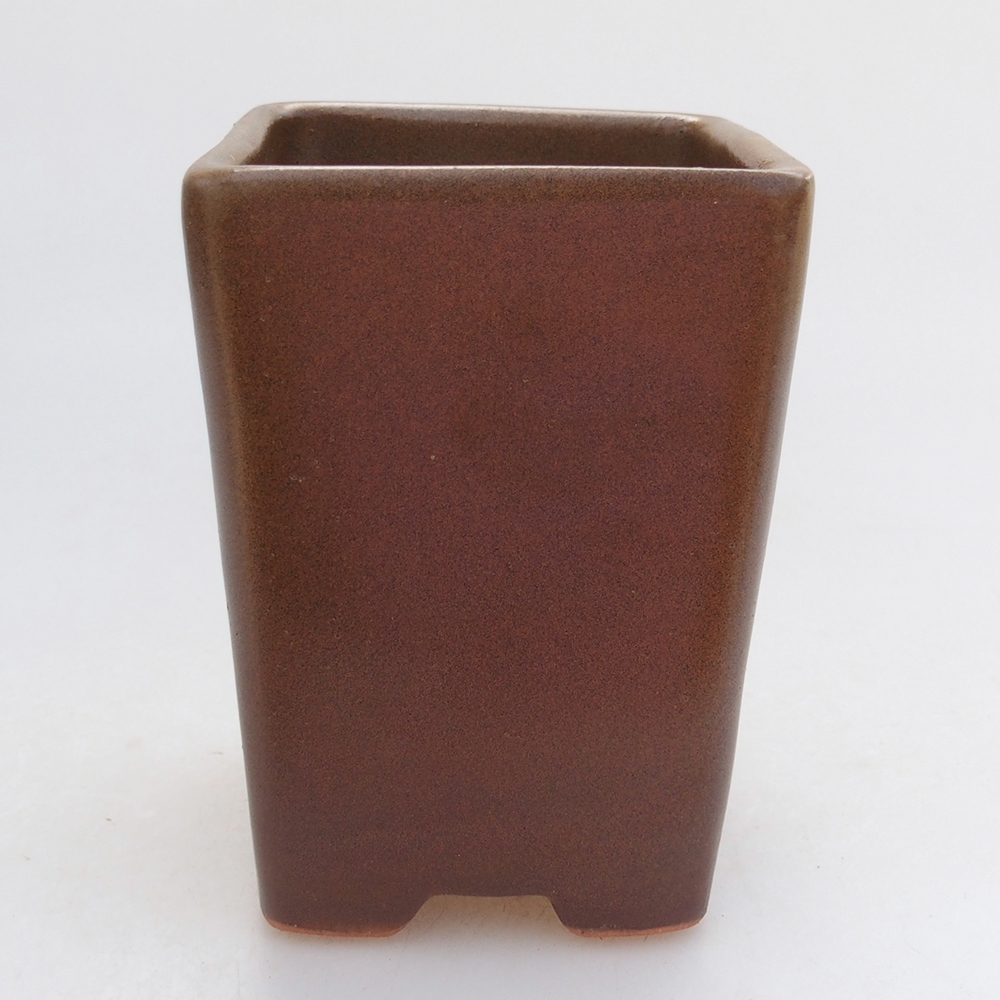 kerámia bonsai tál 7,5 x 7,5 x 10,5 cm, barna