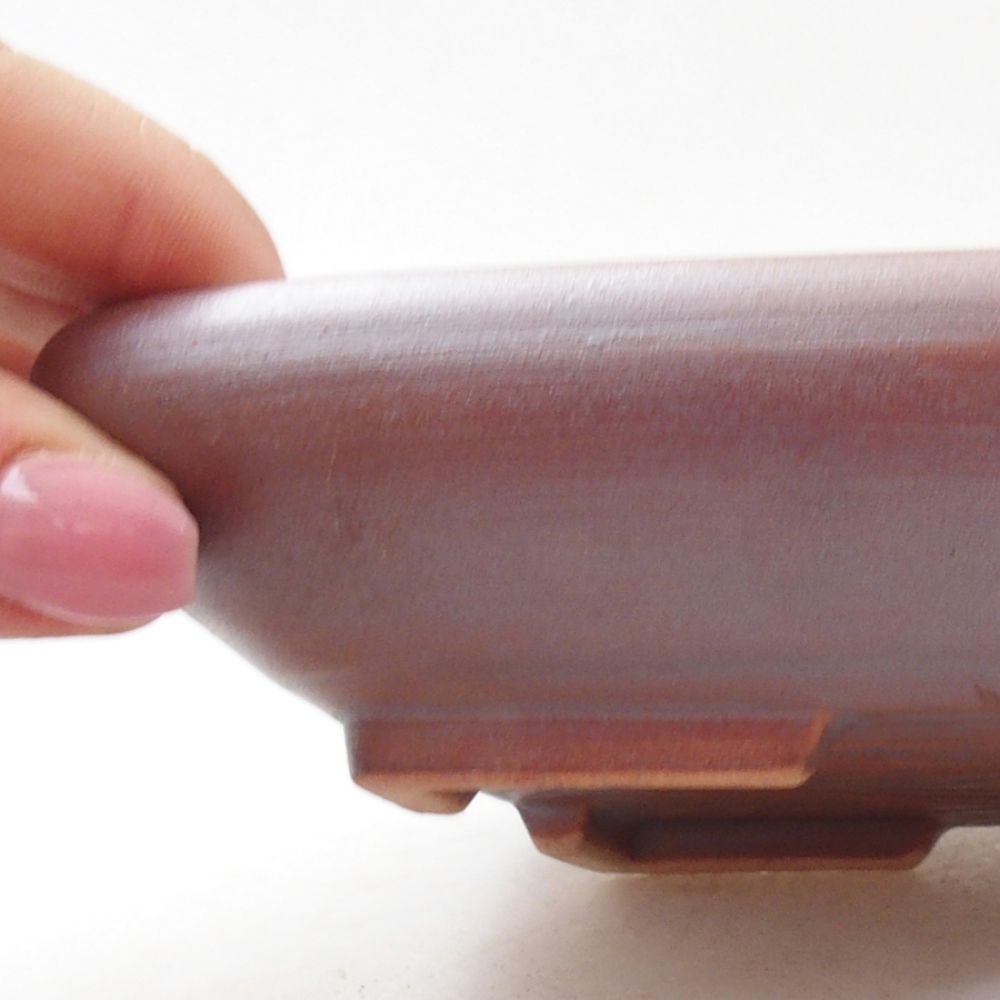 Kerámia bonsai tál 17 x 13,5 x 3,5 cm, fém színben