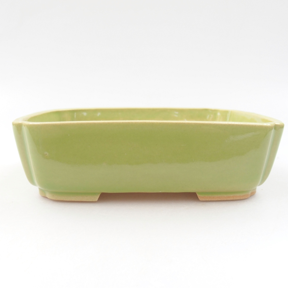 kerámia bonsai tál 22 x 17 x 5 cm, zöld