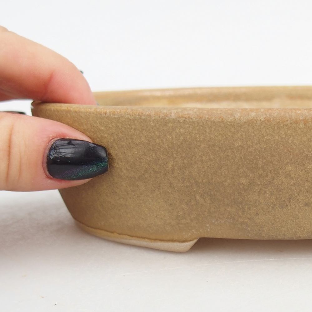 kerámia bonsai tál 17 x 14 x 4 cm, bézs színben