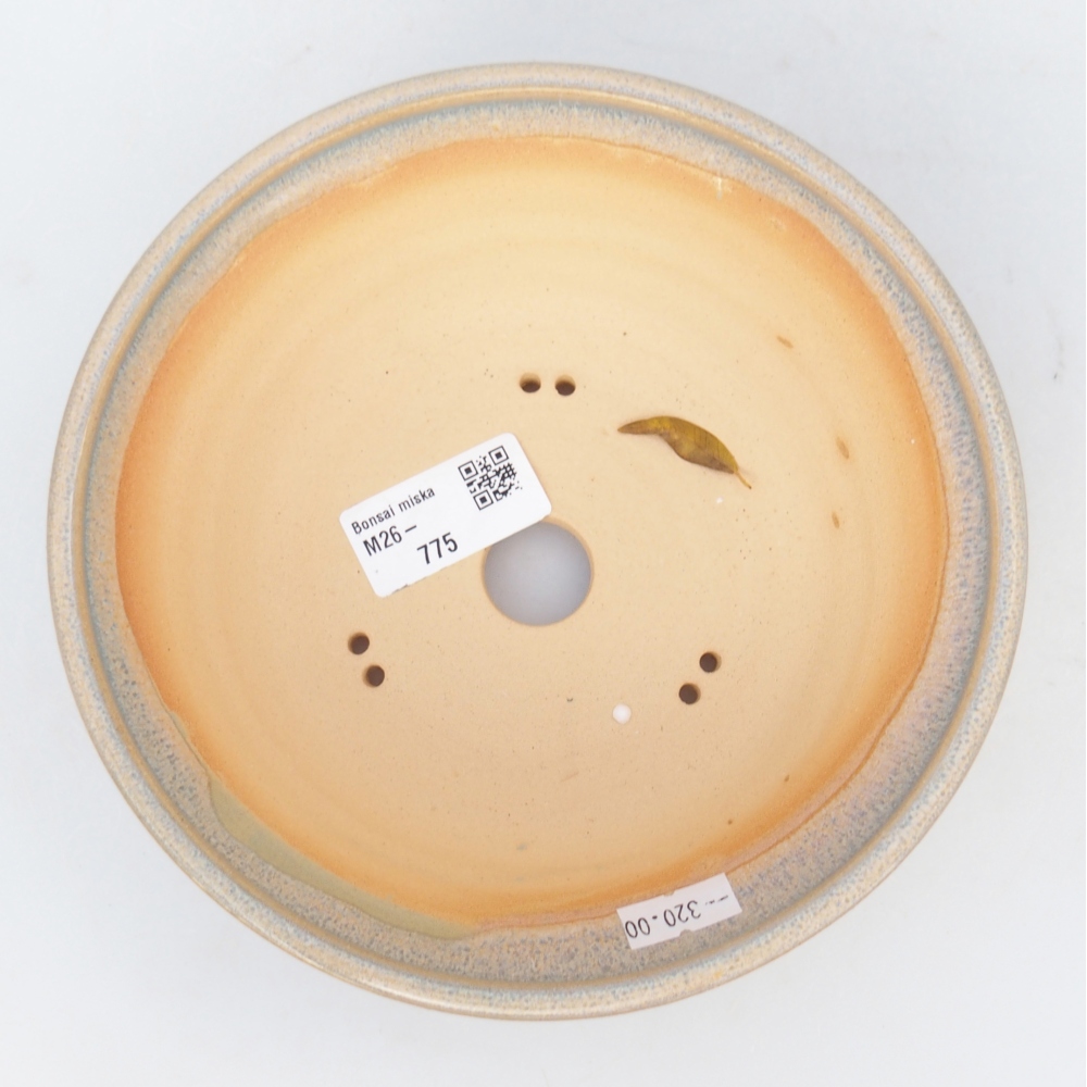 kerámia bonsai tál 17 x 17 x 5,5 cm, zöld-barna