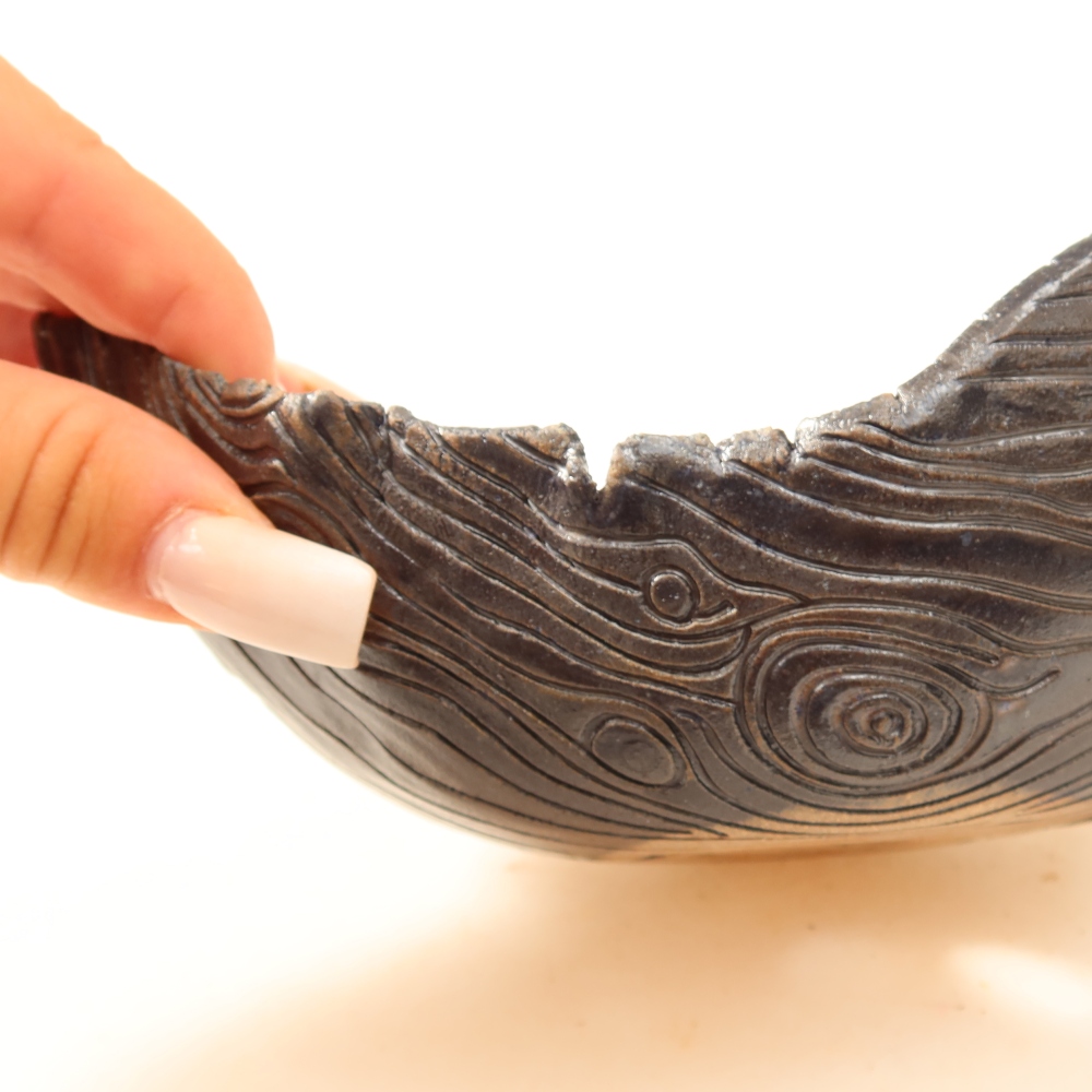 Kerámia héj  15,5 x 12 x 6,5 cm, zöld színű