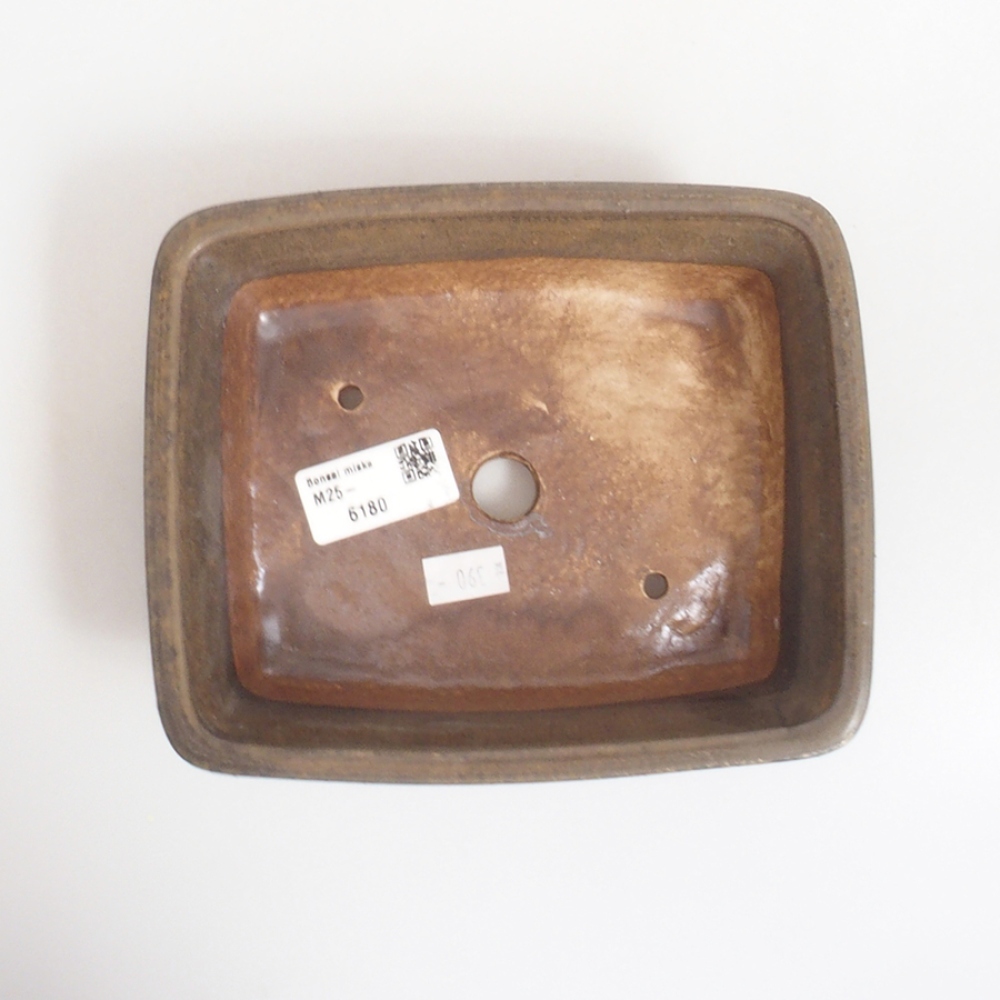 kerámia bonsai tál 10 x 8,5 x 4 cm, barna