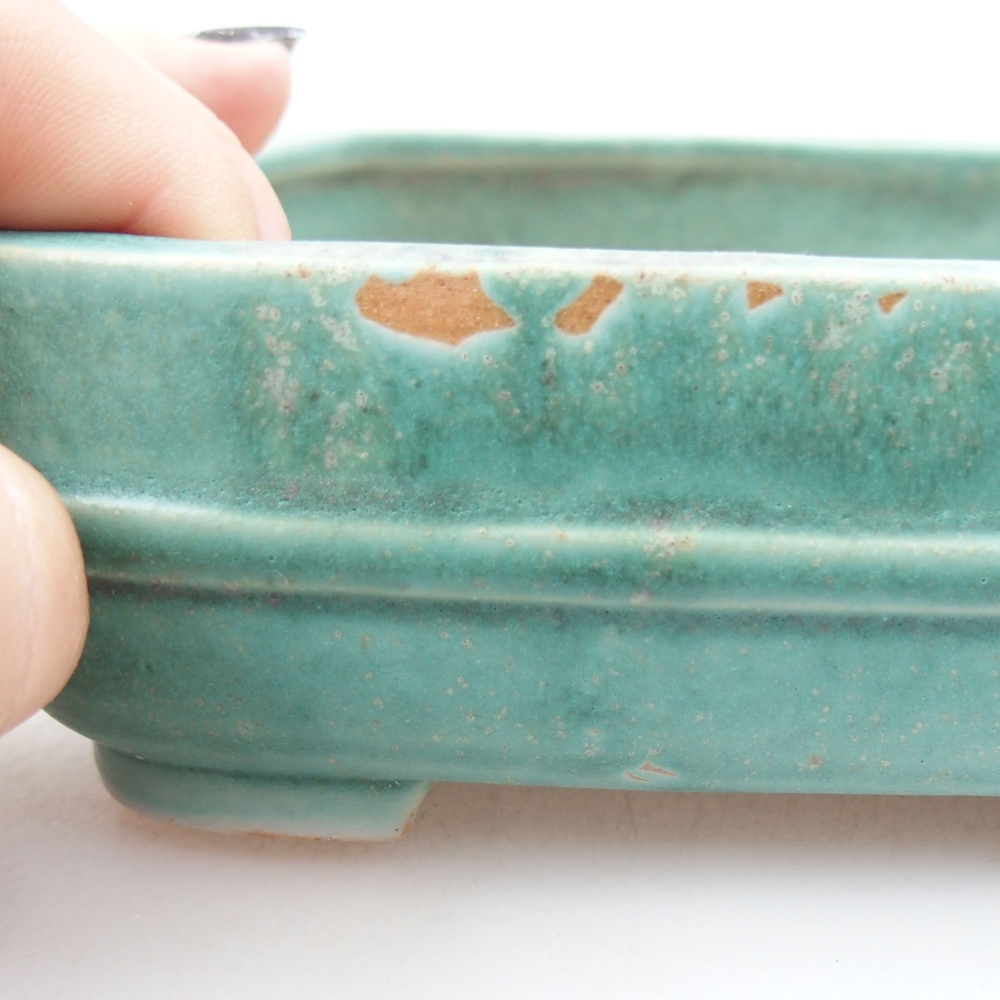 kerámia bonsai tál 22 x 17 x 5 cm, zöld