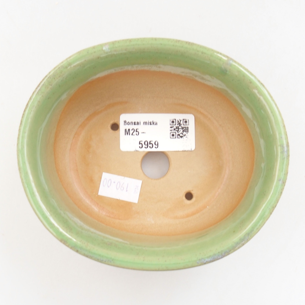 kerámia bonsai tál 22 x 17 x 5 cm, zöld