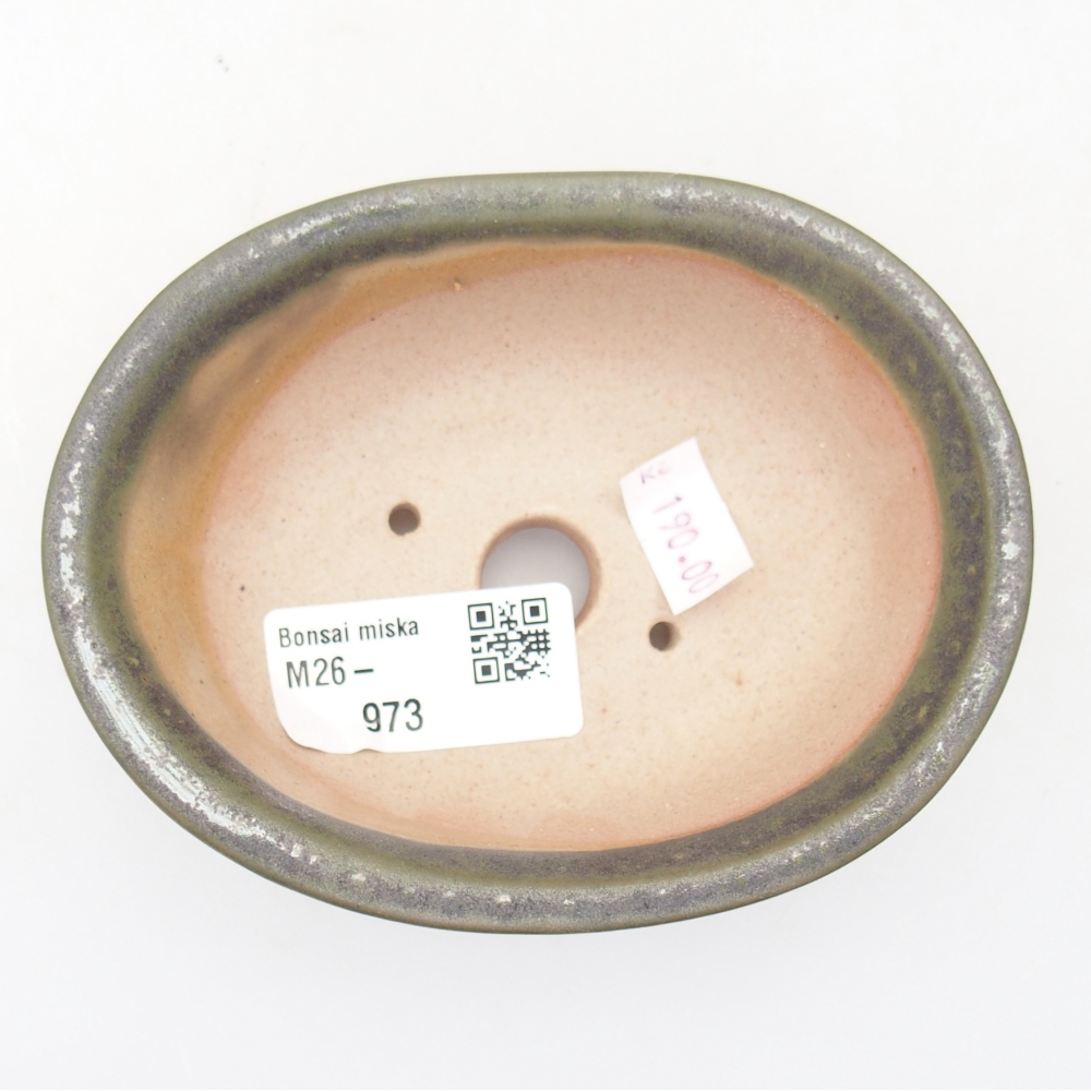 kerámia bonsai tál 11 x 8,5 x 4 cm, zöld