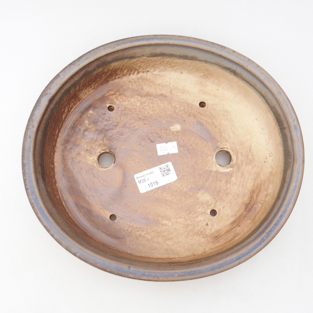 kerámia bonsai tál 26 x 23,5 x 5,5 cm, kék színben